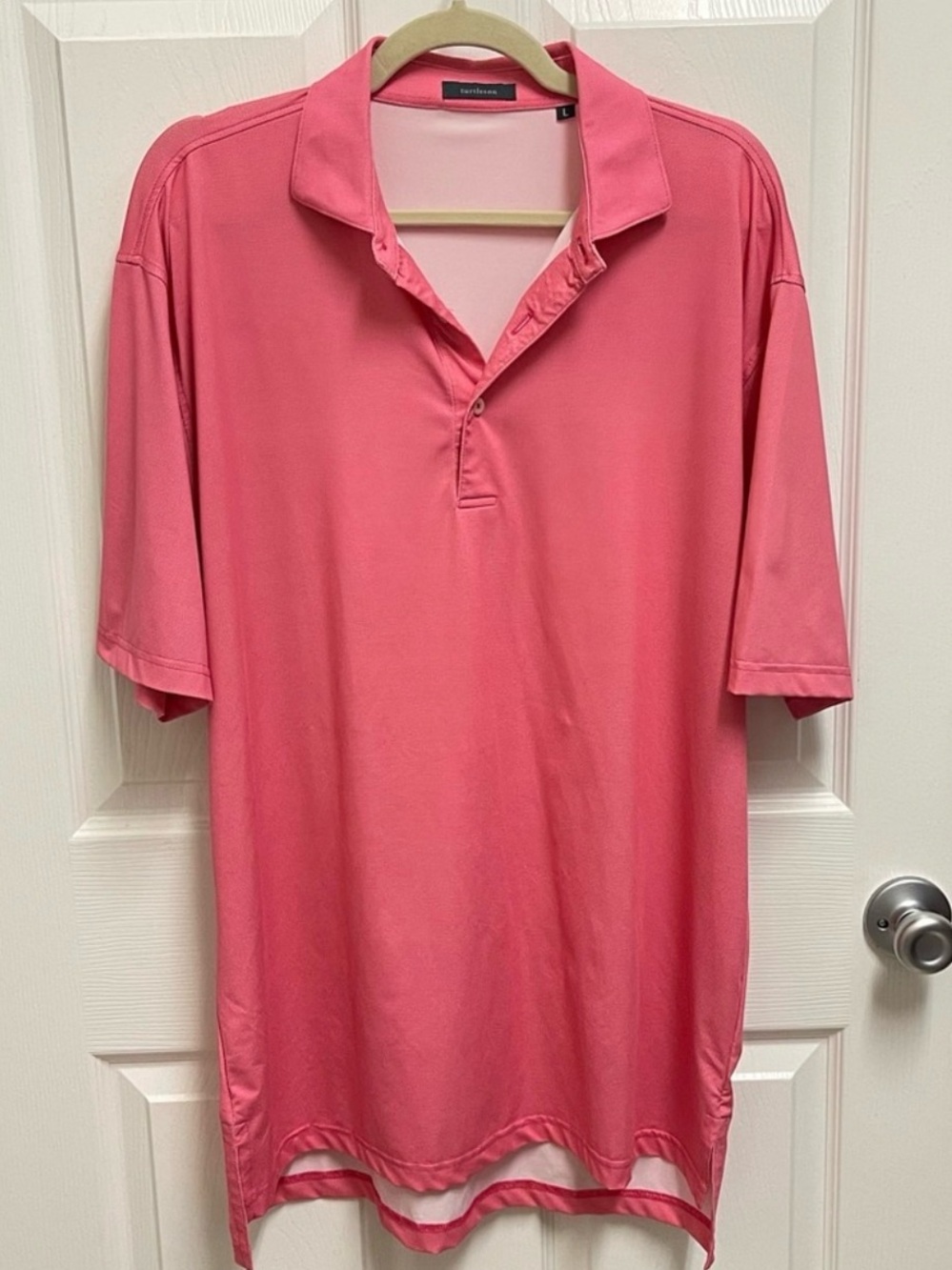 Turtleson Pink Golf Polo Shirt. Sz Large